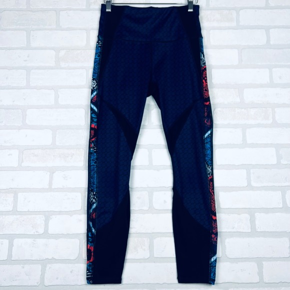 Athleta Lotus Precision Training Tight Women's Size Small Blue Printed Leggings - Picture 6 of 15